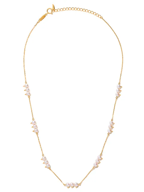 TASAKI 18kt yellow gold danger neo Collection Line Akoya pearl necklace Metallic P16940Y