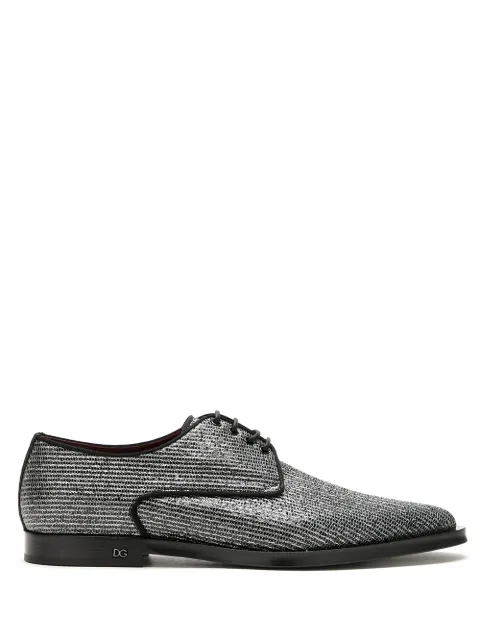 Dolce & Gabbana Millennials metallic Derby shoes Black A10514AJ590