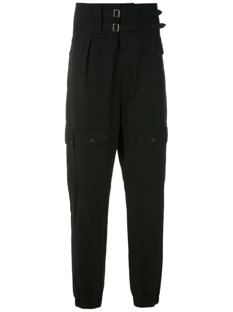 Dolce & Gabbana double-buckle fastening trousers Black GW5AHTFUFJU