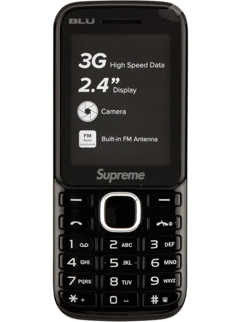 Supreme Blu burner phone Black SU8159