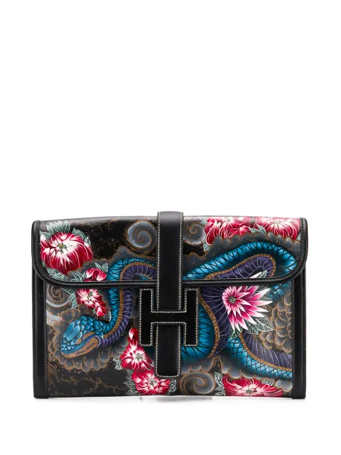 Hermès Pre-Owned 1991 Jige printed clutch Black DPEB0119HERJIGBLK