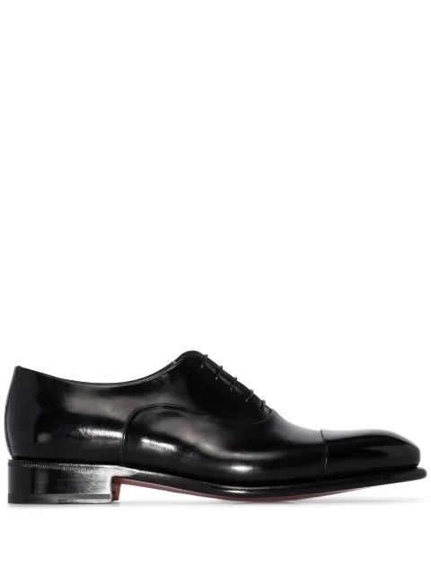 Santoni leather Oxford shoes Black MCCR12621MC1HVVDN01