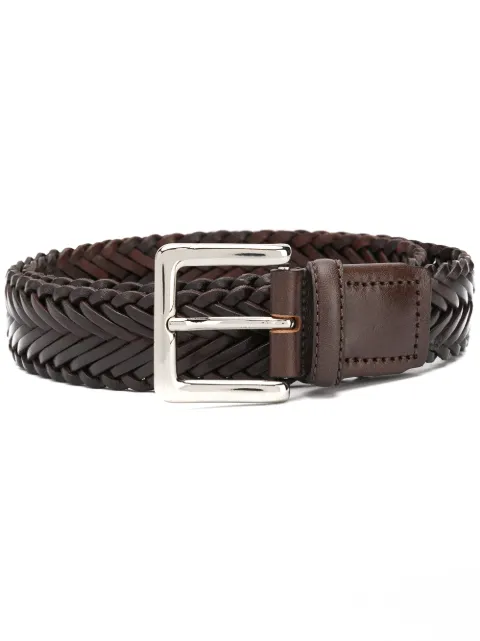 Scarosso braided buckled belt Brown BRAIDEDBELTBROCALF