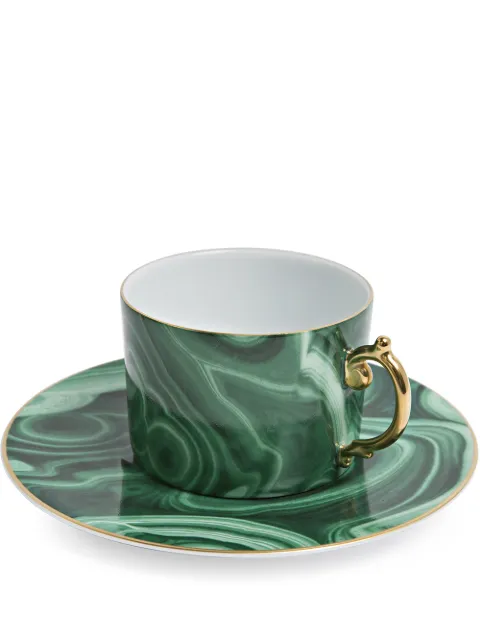 L'Objet Malachite tea cup set Green ML753