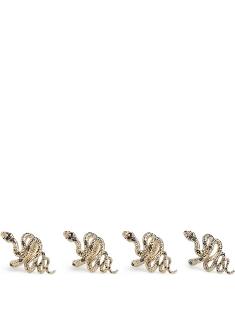 L'Objet Snake napkin jewels Gold NJ4800