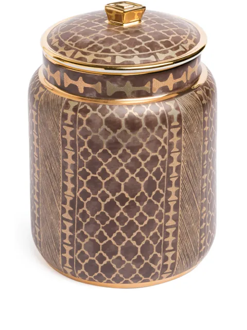 L'Objet Fortuny canister Brown LPF71