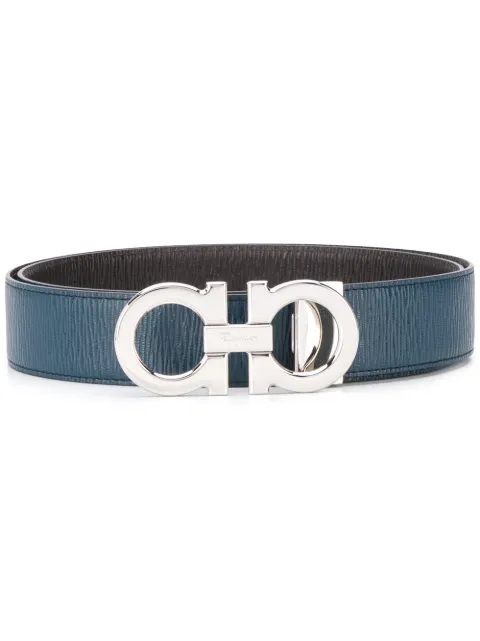 Ferragamo Gancini buckle belt Blue 679710