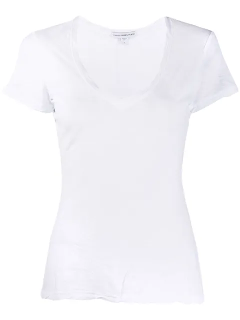 James Perse twist seam T-shirt White WUA3695