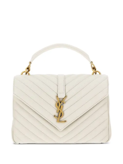 Saint Laurent medium College leather cross body bag Neutrals 600279BRM07