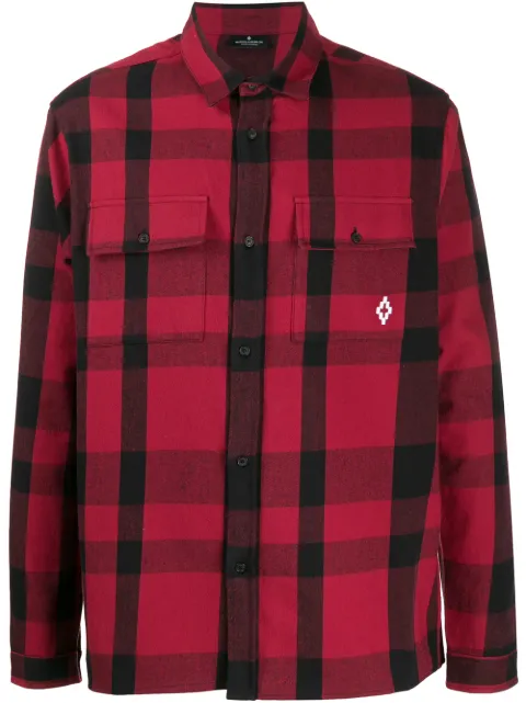 COUNTY OF MILAN Otromundo check shirt Red CMGA046R20FAB0012510