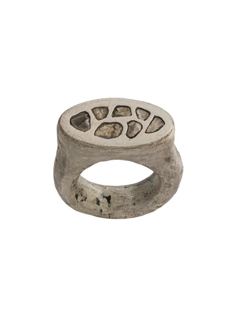 Parts of Four short Roman ring Silver E15012MADIA