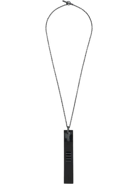 Parts of Four Plate Slab necklace Black 10191HKA