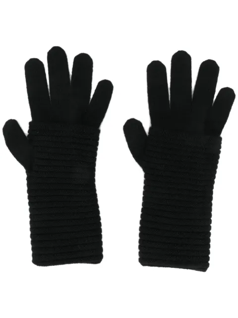 Blanca Vita knitted cashmere gloves Black 139CASHMERE