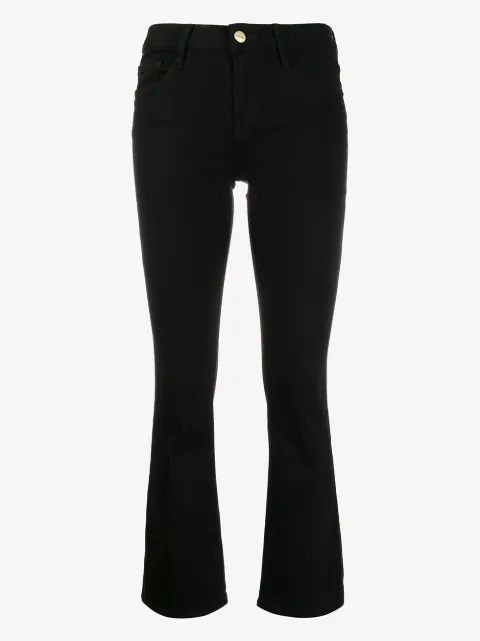FRAME slim-fit cropped jeans Black LCMB403