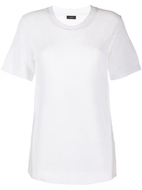 JOSEPH mesh knit T-shirt White JF004307