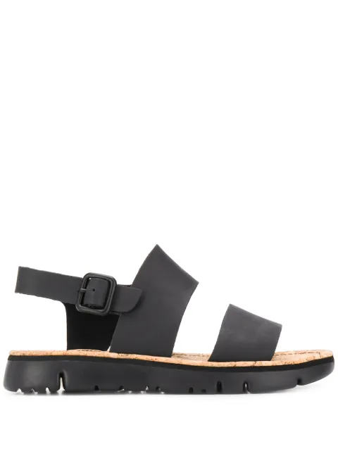Camper Oruga slingback leather sandals Black K201038001