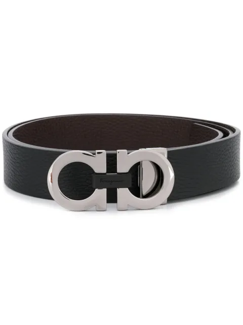 Ferragamo reversible and adjustable Gancini belt Black 476361