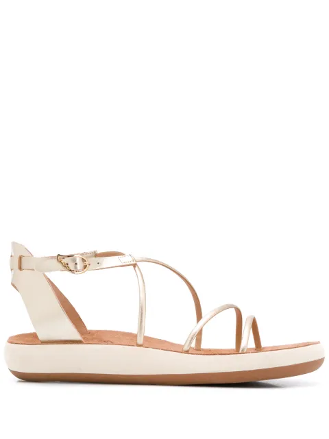 Ancient Greek Sandals Anastasia comfort sandals Gold ANASTASIACOMFORTSYNTHETICLEATHERPLATINUM