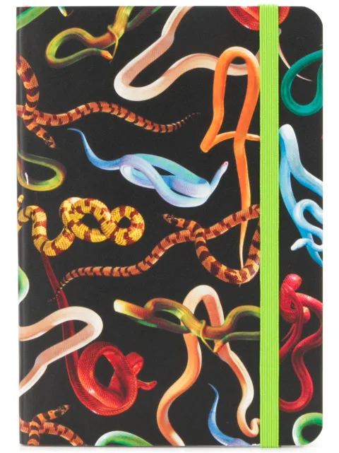 Seletti serpent-print notebook Black 008215069029
