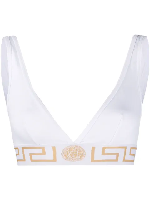 Versace Greca Border triangle bralette White AUD01047A232741