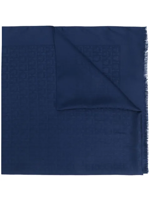 Ferragamo Gancini stole Blue 725356