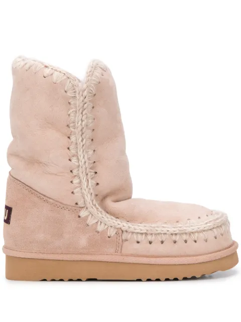 Mou Eskimo crochet seam boots Pink FW101000A