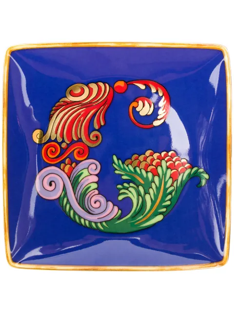 Versace Holiday Alphabet 'G' bowl Blue 11940403687
