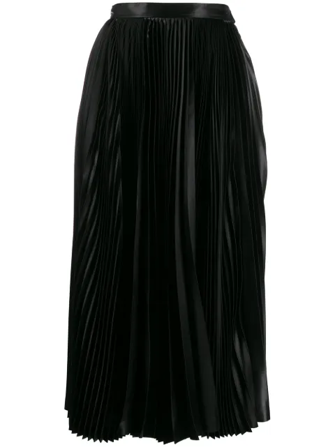 Comme Des Garçons Pre-Owned 1992's pleated midi skirt Black CDG1181