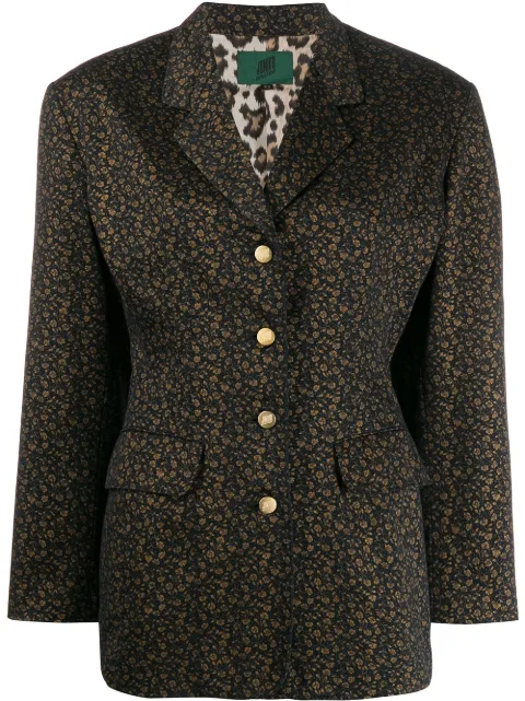Jean Paul Gaultier Pre-Owned floral print blazer Blue JPG2167