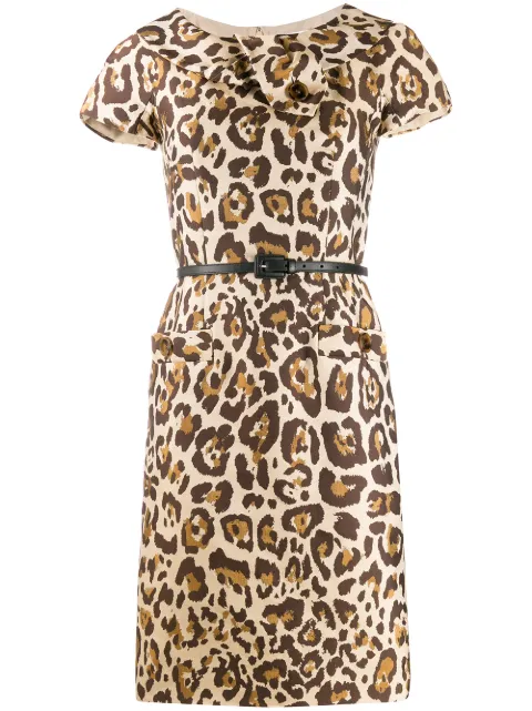 Christian Dior Pre-Owned 2000s leopard print dress Brown DIO516