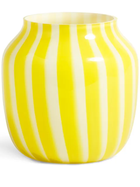 HAY striped wide vase Yellow 507375