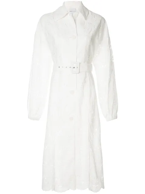 Alice McCall Cloud Obscurity embroidered trench coat White AMJ30116PORCELAIN