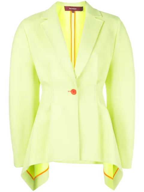 Sies Marjan neon draped blazer Yellow 13TI1035