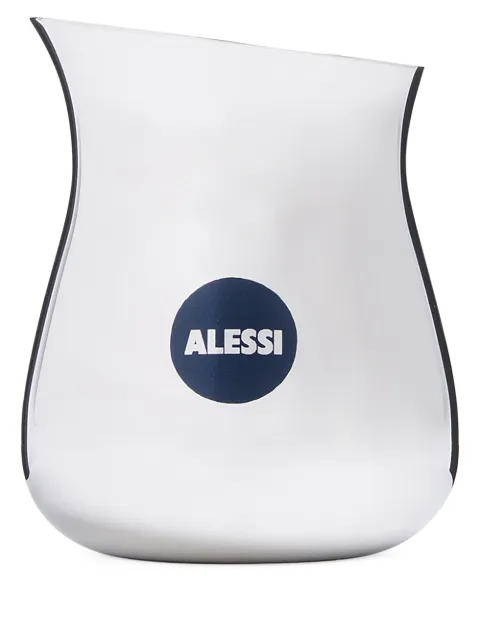Alessi branded curved vase (8cm) Silver NF02