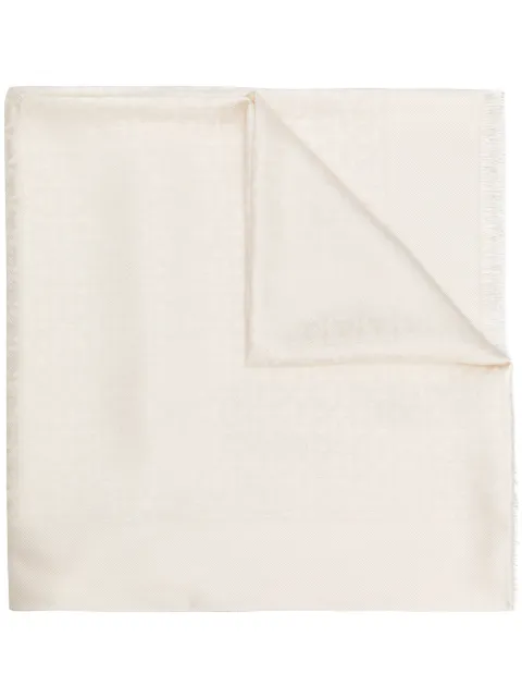 Ferragamo jacquard Gancini shawl White 725360