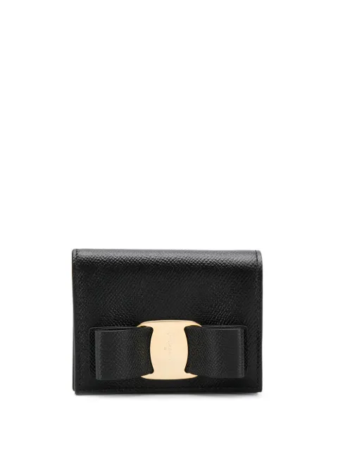 Ferragamo Vara bow leather wallet Black 725300