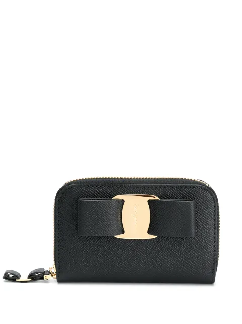 Ferragamo bow-detail wallet Black 725290