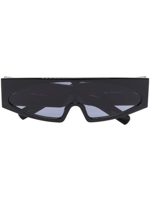 Rick Owens Black Tecuatl rectangular frame sunglasses Black RG0000004GBLKB
