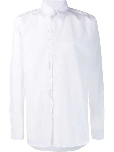 Givenchy front embroidered logo shirt White BM60FM109F