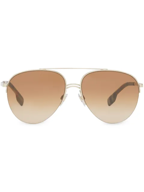 Burberry Eyewear top bar aviator-style sunglasses Brown 4080758