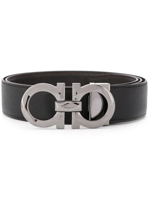 Ferragamo reversible and adjustable Gancini belt Black 725421