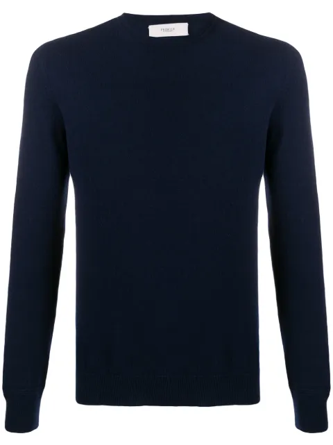 Pringle of Scotland round neck fine knit jumper Blue MTG032