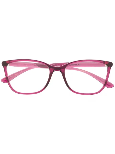Dolce & Gabbana Eyewear rectangular frame glasses Pink DG5026