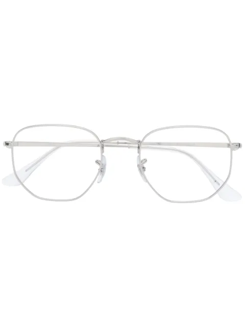 Ray-Ban geometric glass frames Silver RX6448