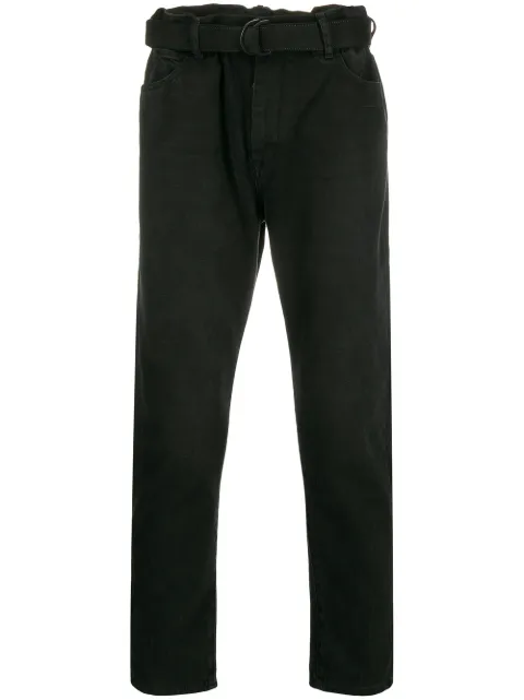 Off-White low crotch slim-fit jeans Black OMYA005R20E540271010