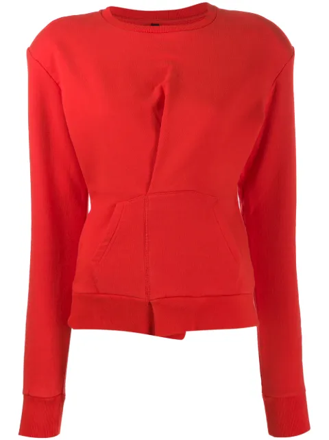 UNRAVEL PROJECT folded detail sweatshirt Red UWBA044F19FLE0012000