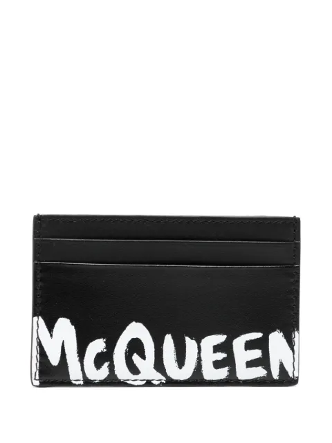 Alexander McQueen logo print cardholder Black 6021441NT7B
