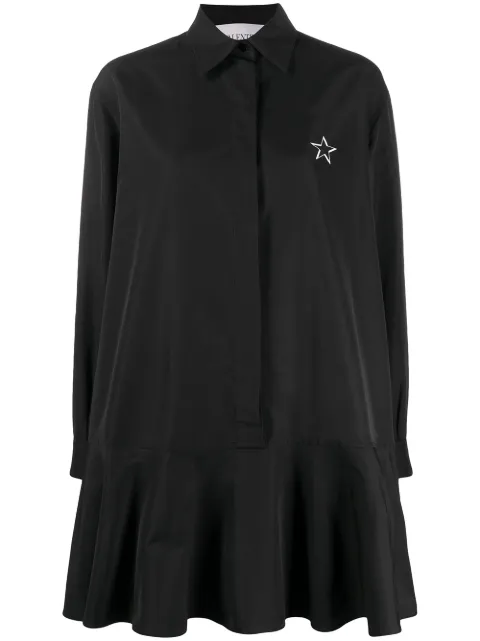 Valentino Garavani VLTNSTAR print shirt-dress Black BVAR654H2
