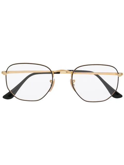 Ray-Ban two-tone hexagonal frame glasses Gold RX64482991