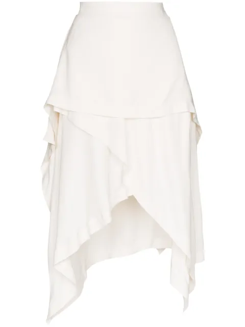 JW Anderson layered handkerchief skirt White SK0033PG0158